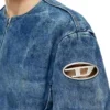 d-calur-fse Denim jacket with biker zip details