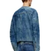 d-calur-fse Denim jacket with biker zip details