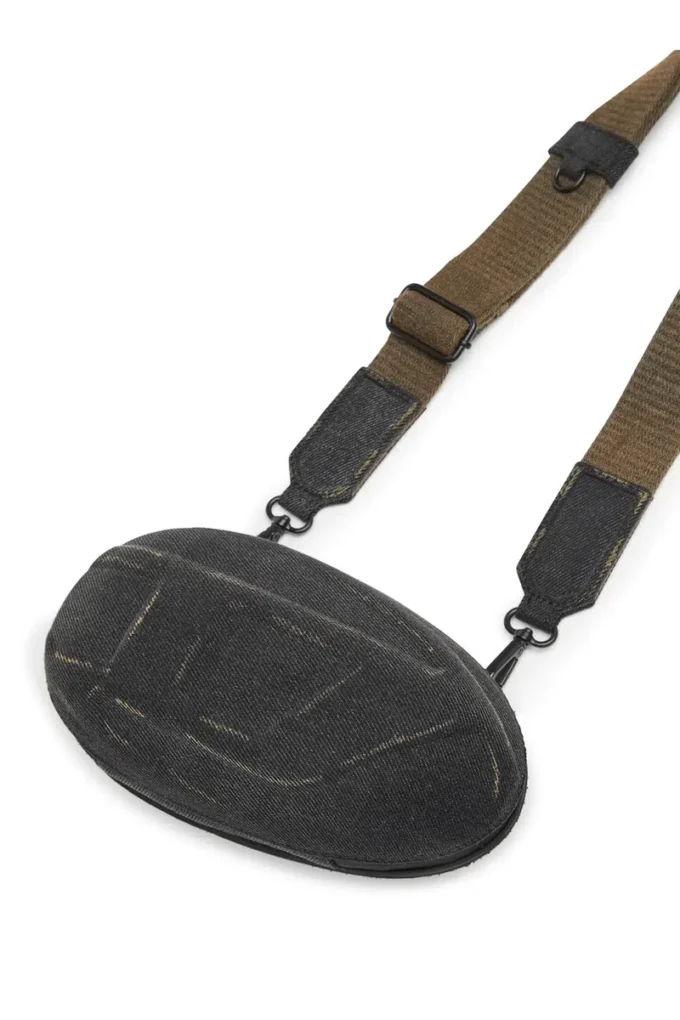 d-clutch D-Clutch-Oval D Clutch in treated denim