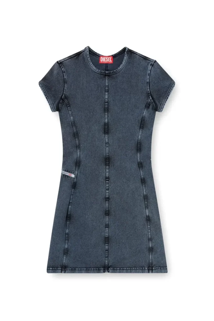 d-cupsleeves Mini dress in denim-look jersey