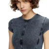 d-cupsleeves Mini dress in denim-look jersey