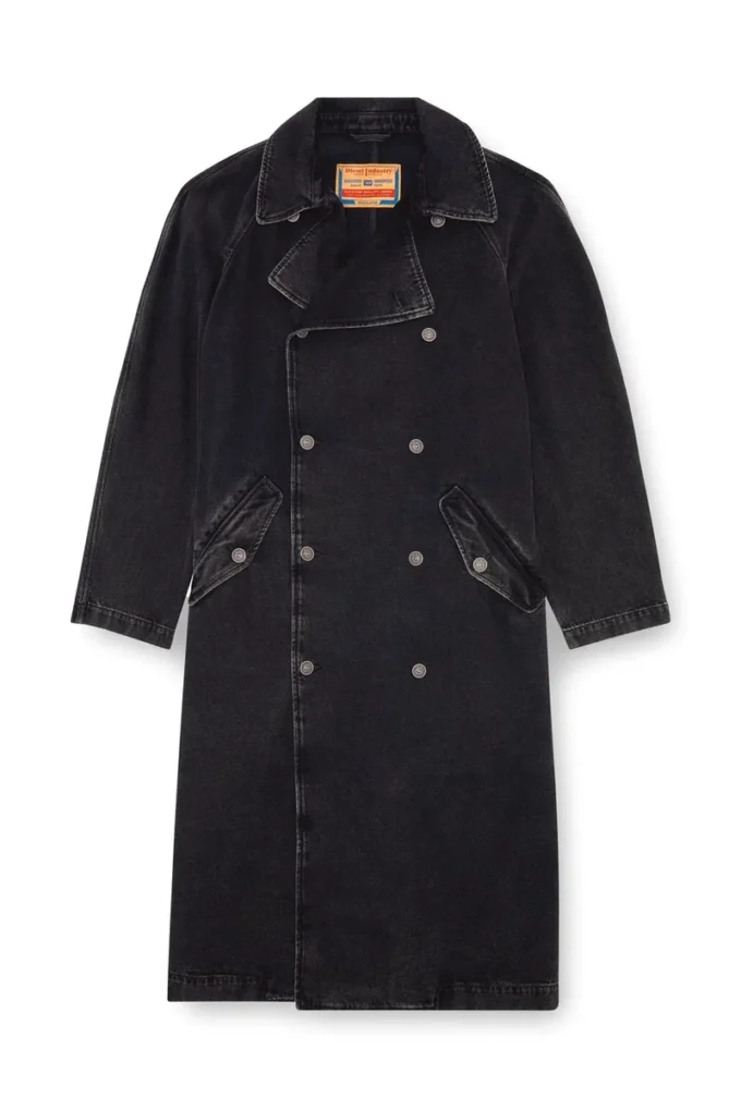 d-delirious-d Trench coat in clean-wash denim