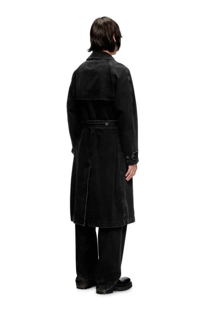 d-delirious-d Trench coat in clean-wash denim