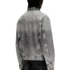 d-denver-s Denim trucker jacket with tonal leather trims