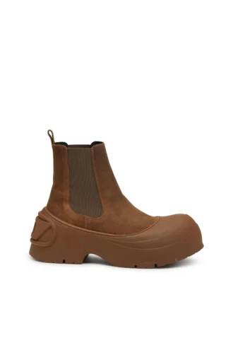 d-donald beatle D-Donald-Chelsea boots in waxed suede and rubber