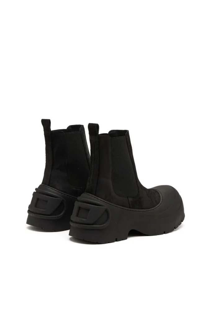 d-donald beatle D-Donald-Chelsea boots in waxed suede and rubber