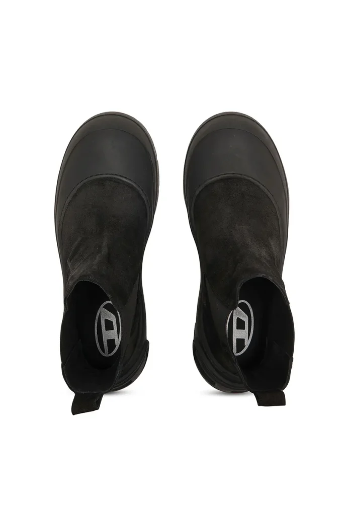 d-donald beatle D-Donald-Chelsea boots in waxed suede and rubber