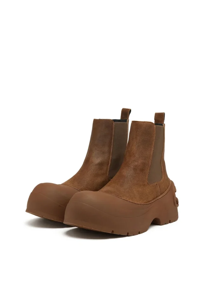 d-donald beatle D-Donald-Chelsea boots in waxed suede and rubber