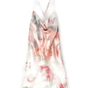 d-ebra-short Metallic short dress with blurred rose print