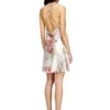 d-ebra-short Metallic short dress with blurred rose print