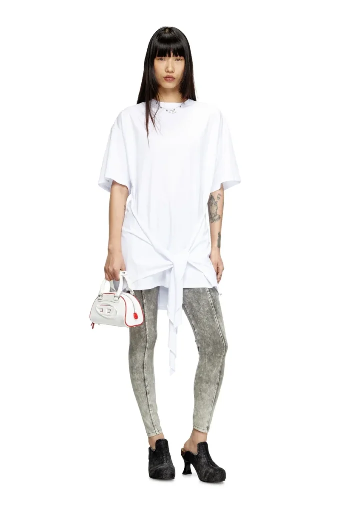 d-eivor T-shirt dress with tie front