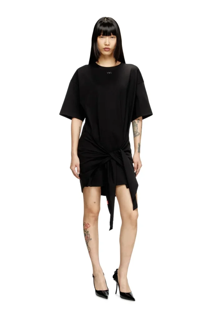 d-eivor T-shirt dress with tie front