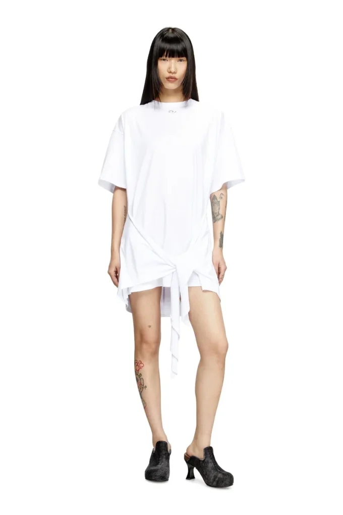 d-eivor T-shirt dress with tie front