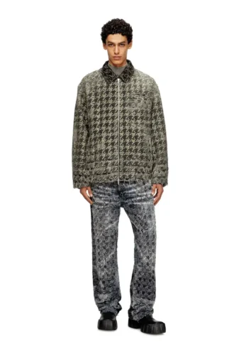 d-elmo-fsh Jacket in houndstooth-weave denim