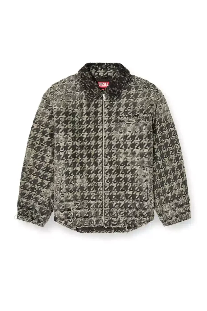 d-elmo-fsh Jacket in houndstooth-weave denim
