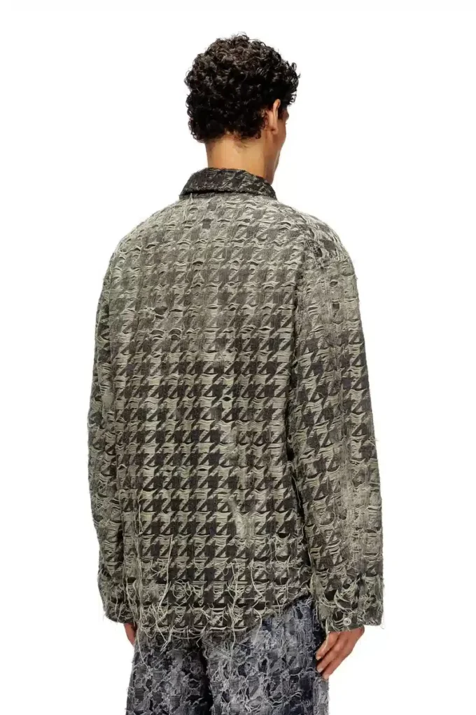d-elmo-fsh Jacket in houndstooth-weave denim