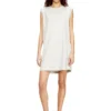 d-emb Short cotton dress with embossed chain