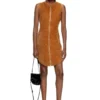 d-enea Cotton mini dress with front zipper