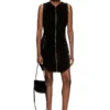 d-enea Cotton mini dress with front zipper