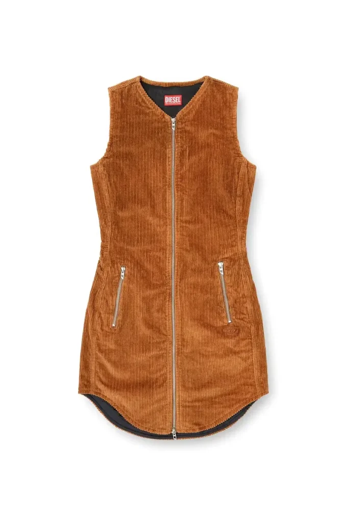 d-enea Cotton mini dress with front zipper