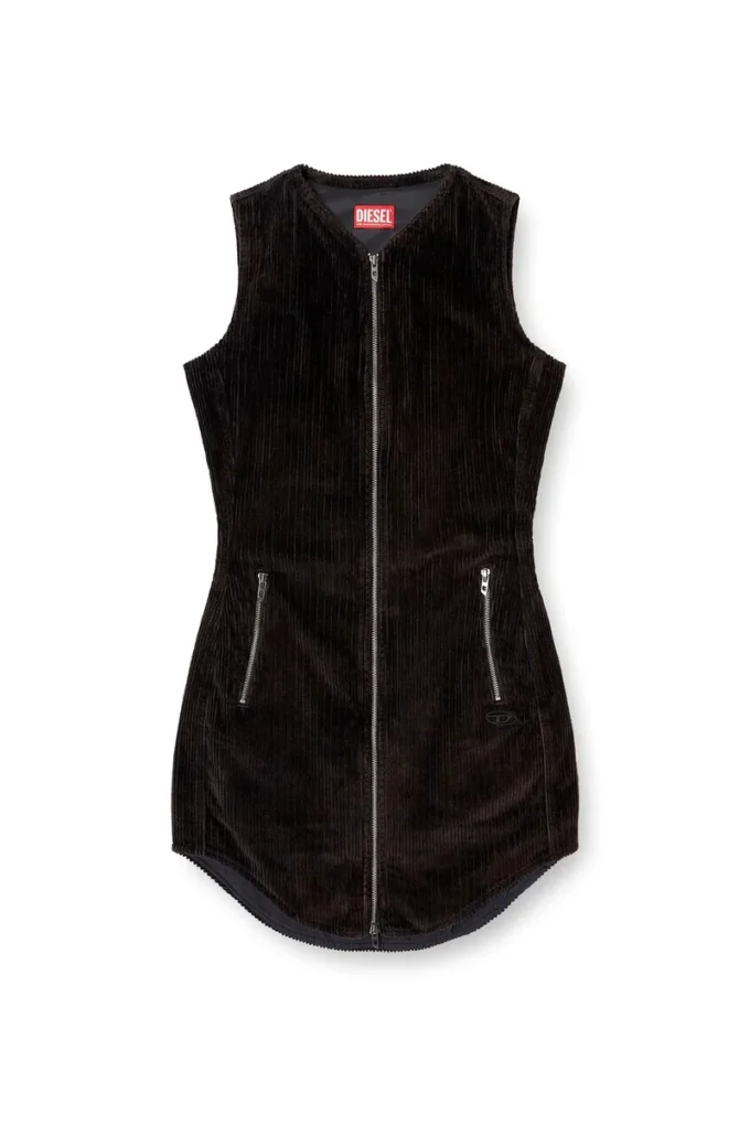 d-enea Cotton mini dress with front zipper