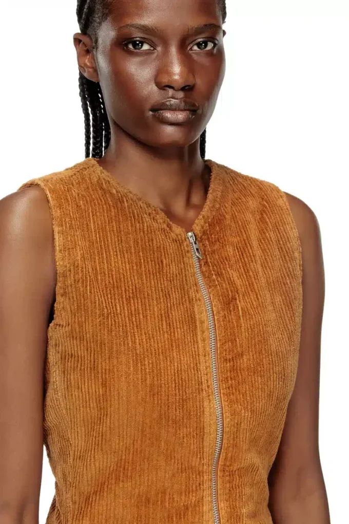 d-enea Cotton mini dress with front zipper