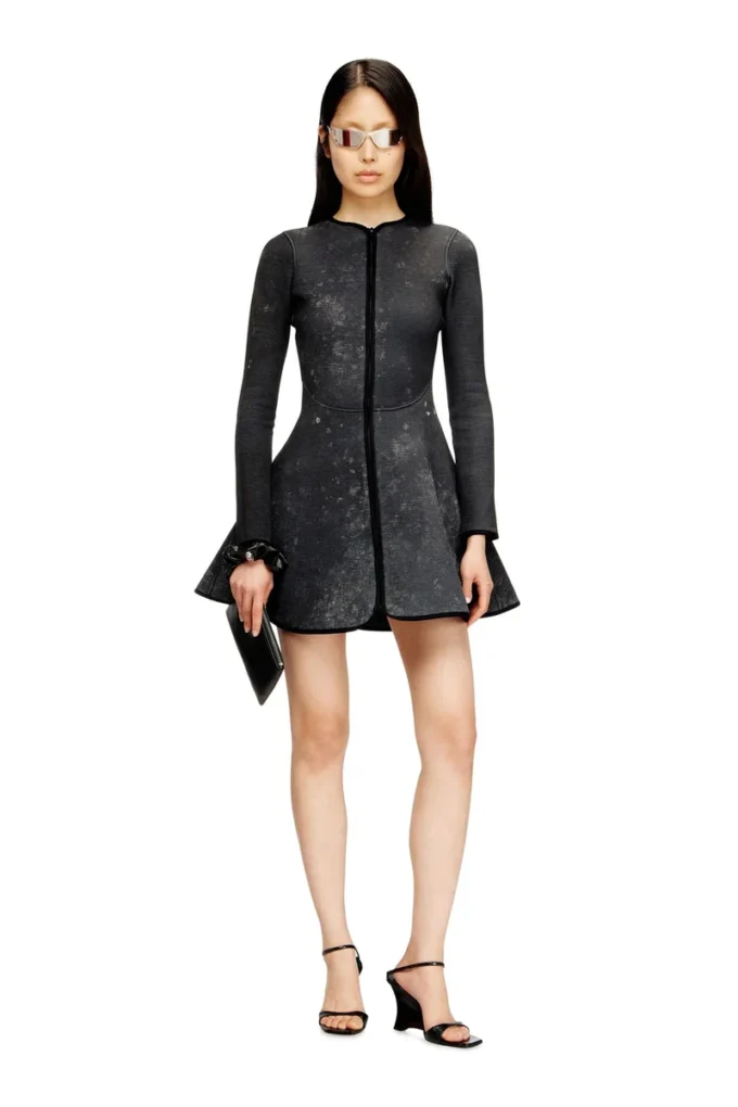 d-eopre Short dress in marbled scuba