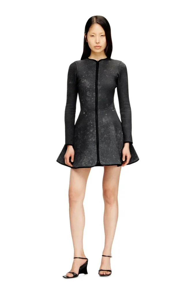 d-eopre Short dress in marbled scuba