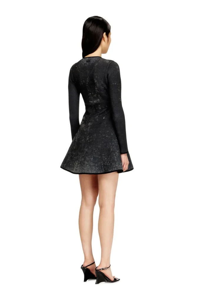 d-eopre Short dress in marbled scuba