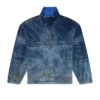 d-flow-fse Pullover jacket in dirt-effect denim