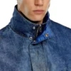 d-flow-fse Pullover jacket in dirt-effect denim