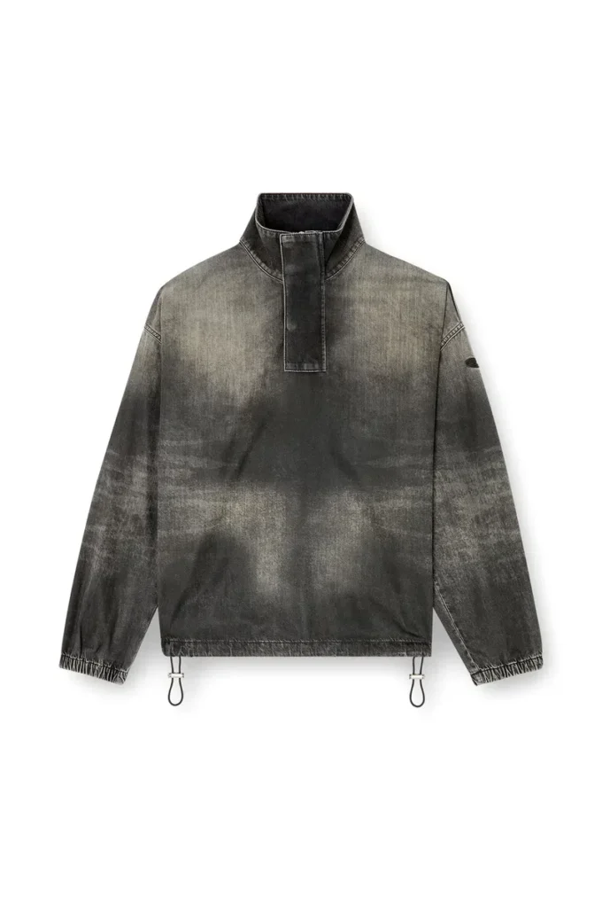 d-flow-s3 Denim top with mock neck
