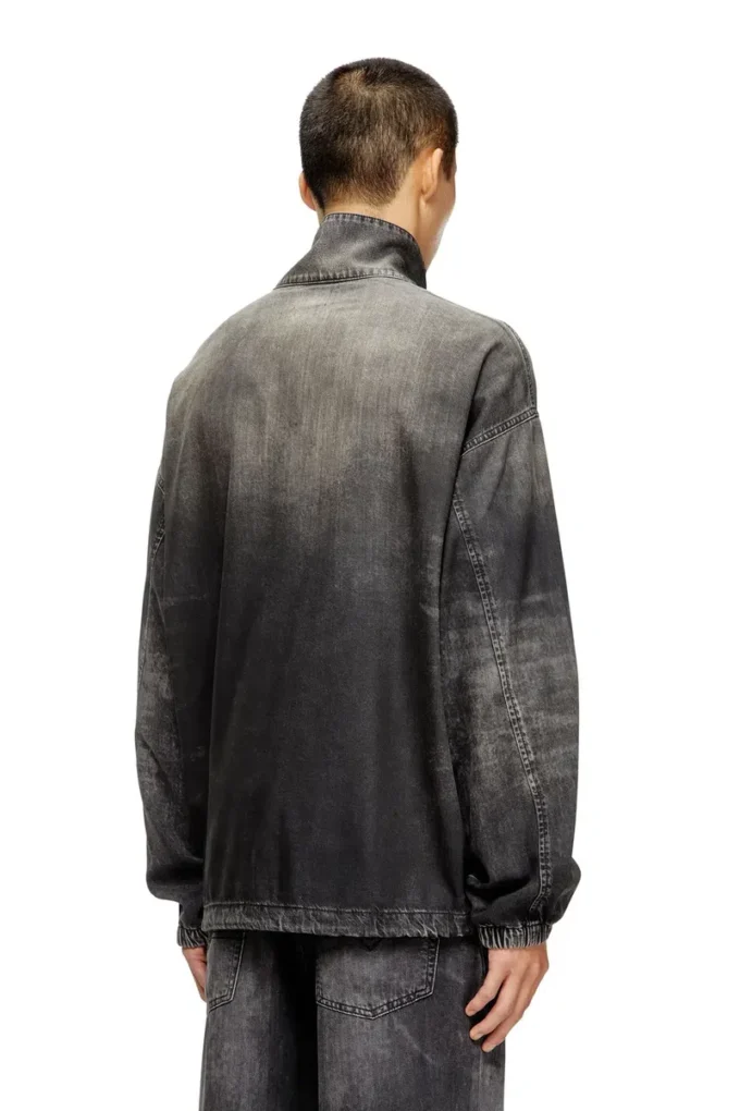 d-flow-s3 Denim top with mock neck