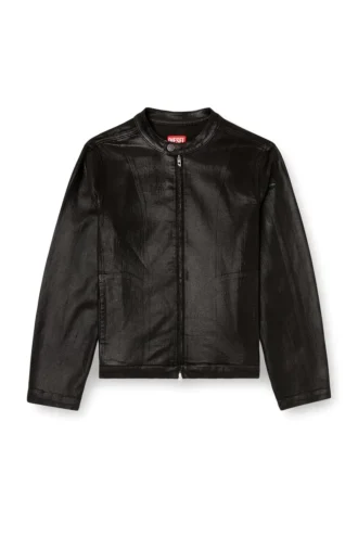d-glory jogg Moto jacket in shiny coated JoggJeans