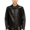d-glory jogg Moto jacket in shiny coated JoggJeans