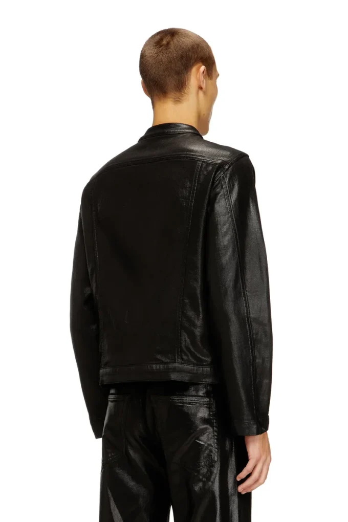 d-glory jogg Moto jacket in shiny coated JoggJeans