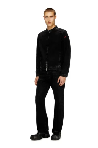 d-glory Moto jacket in clean-wash denim