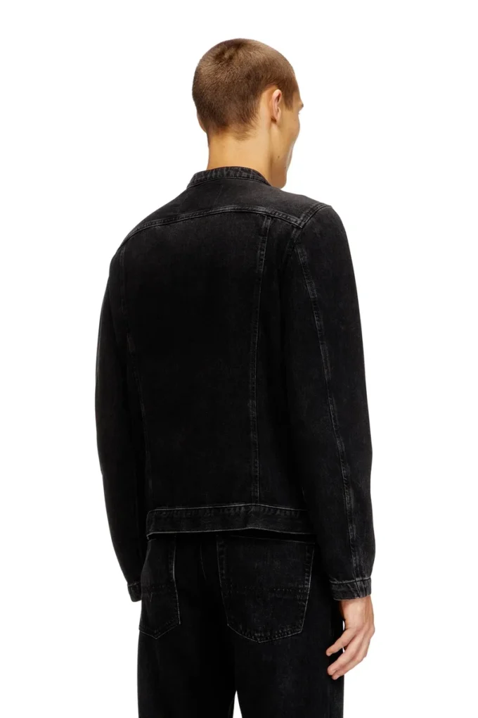 d-glory Moto jacket in clean-wash denim