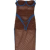 d-haily Sheer dress with lingerie outline