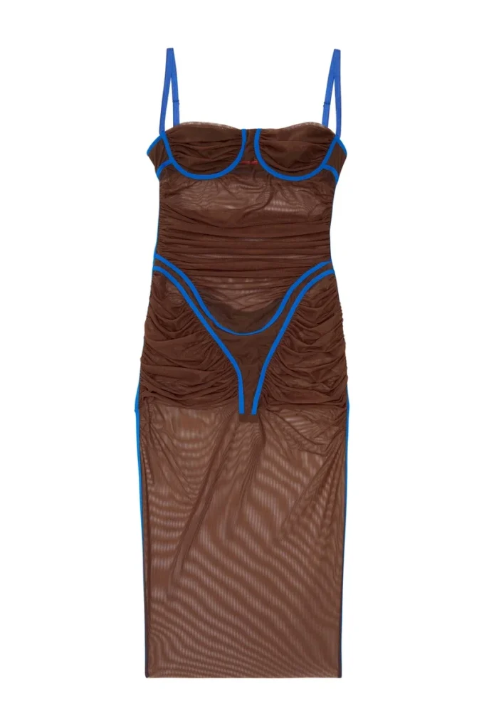 d-haily Sheer dress with lingerie outline