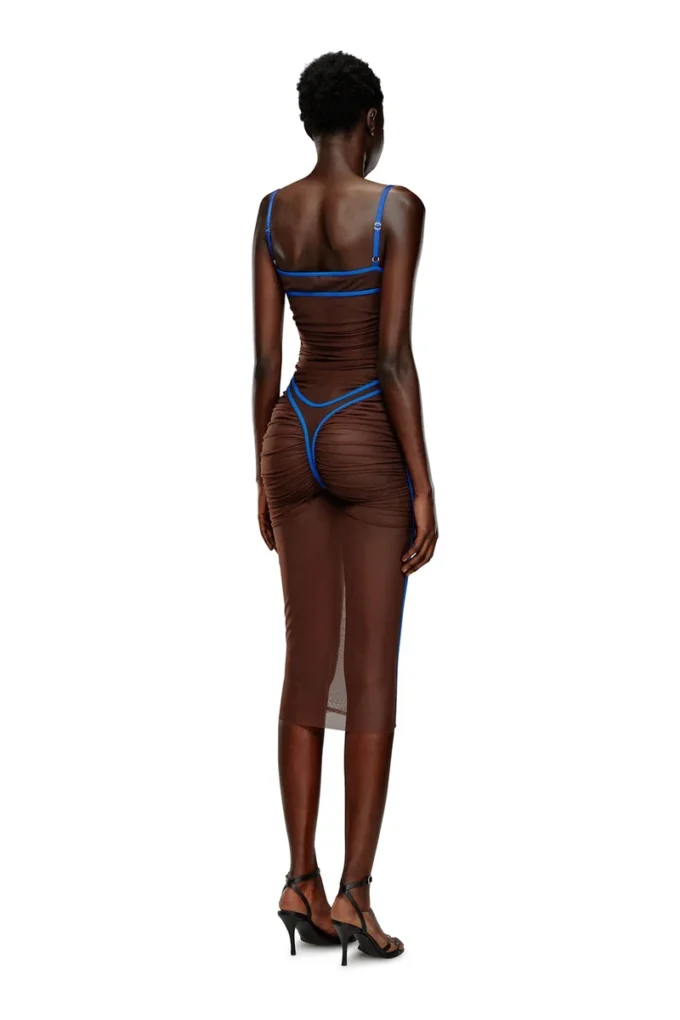 d-haily Sheer dress with lingerie outline