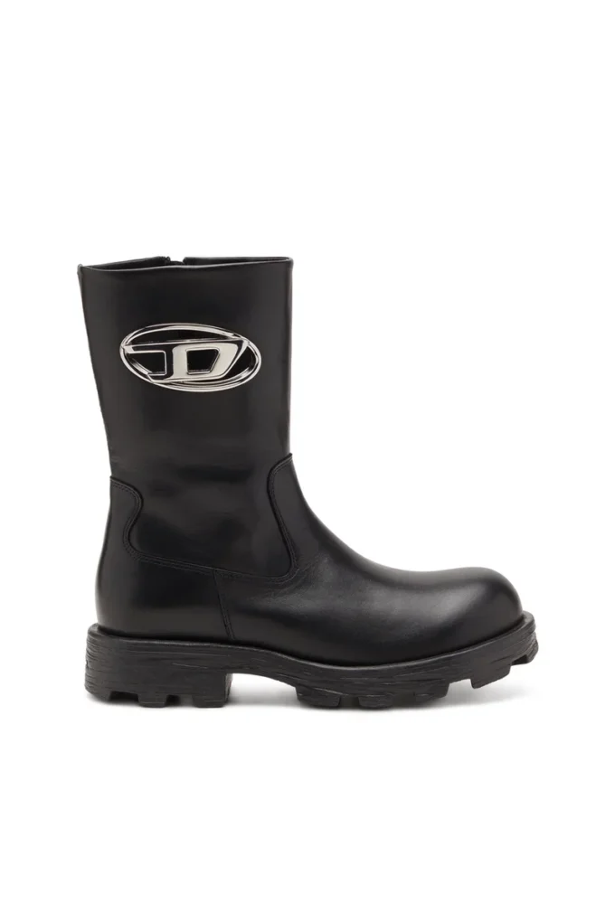 d-hammer bkr d w D-Hammer-Biker boots in shiny leather