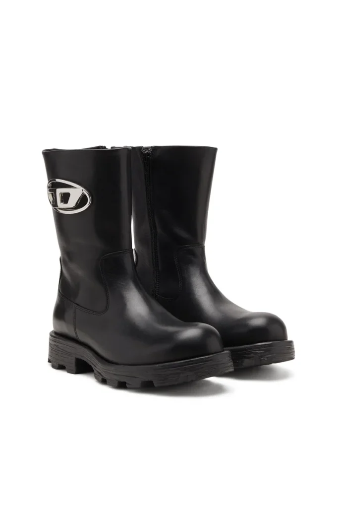 d-hammer bkr d w D-Hammer-Biker boots in shiny leather