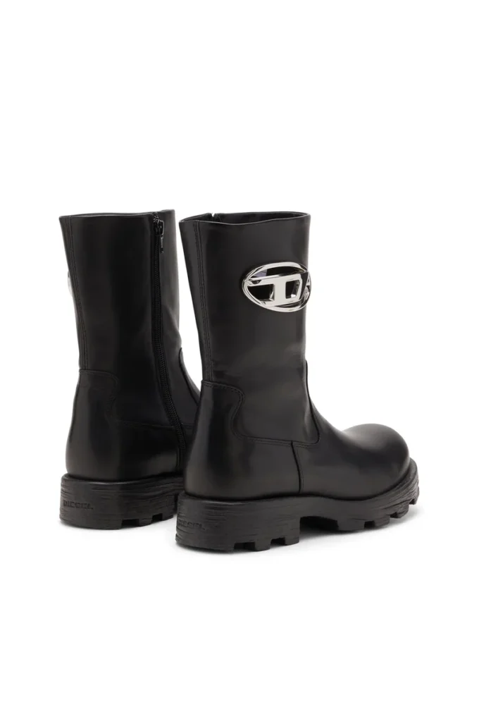 d-hammer bkr d w D-Hammer-Biker boots in shiny leather