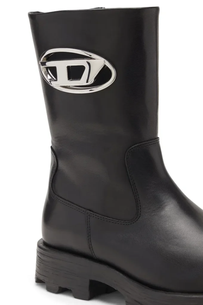d-hammer bkr d w D-Hammer-Biker boots in shiny leather