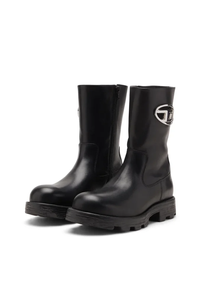 d-hammer bkr d w D-Hammer-Biker boots in shiny leather