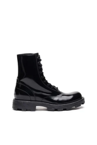 d-hammer bt D-Hammer-Combat boots in glossed leather