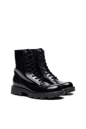 d-hammer bt D-Hammer-Combat boots in glossed leather
