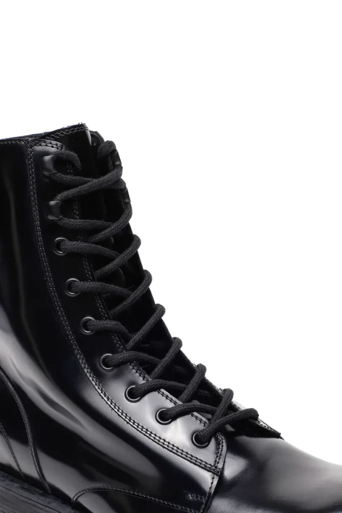 d-hammer bt D-Hammer-Combat boots in glossed leather