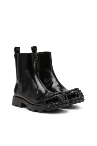 d-hammer bt zip d D-Hammer-Leather Chelsea boots with Oval D toe caps